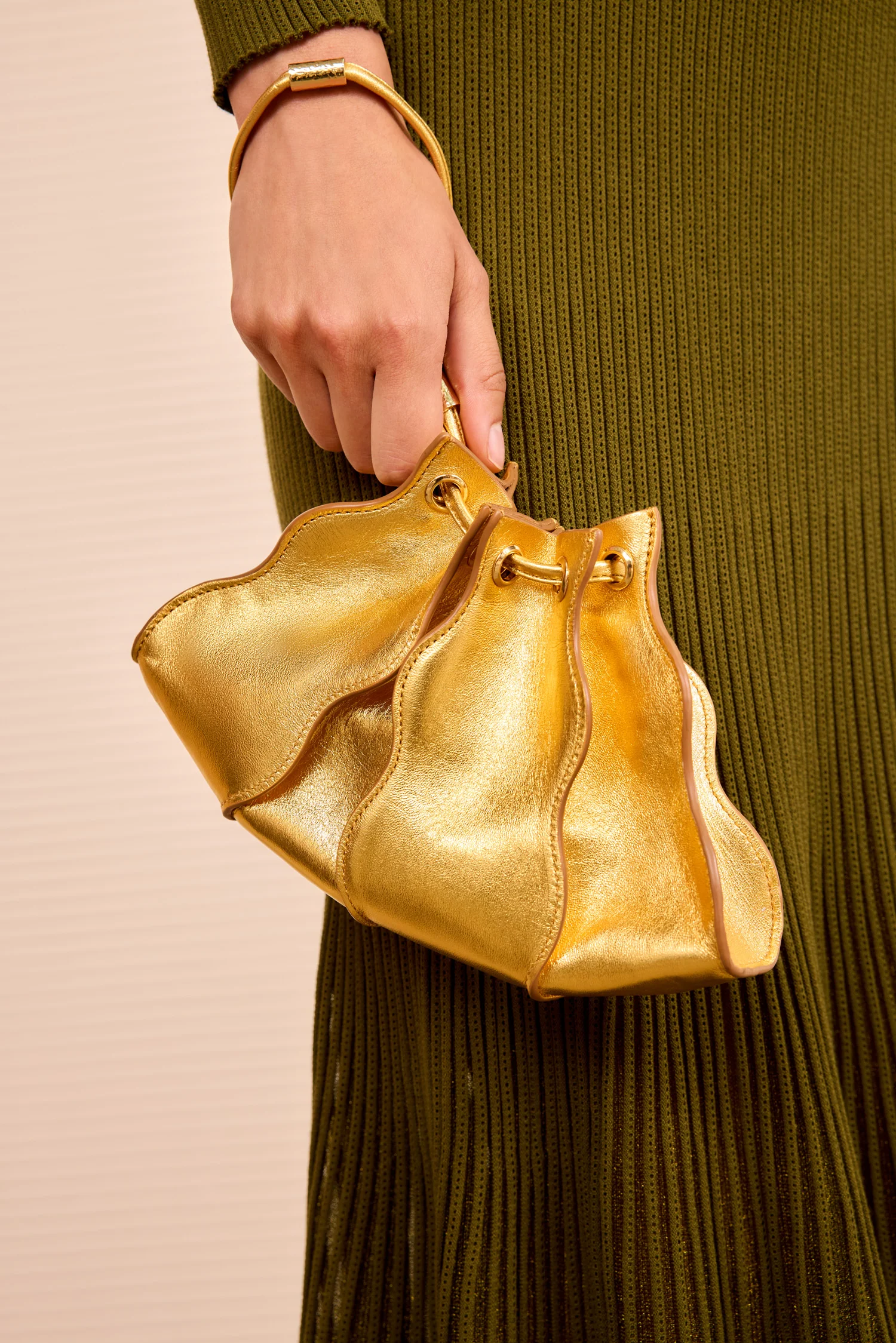 Adria Small Crossbody - Gold - Image 6