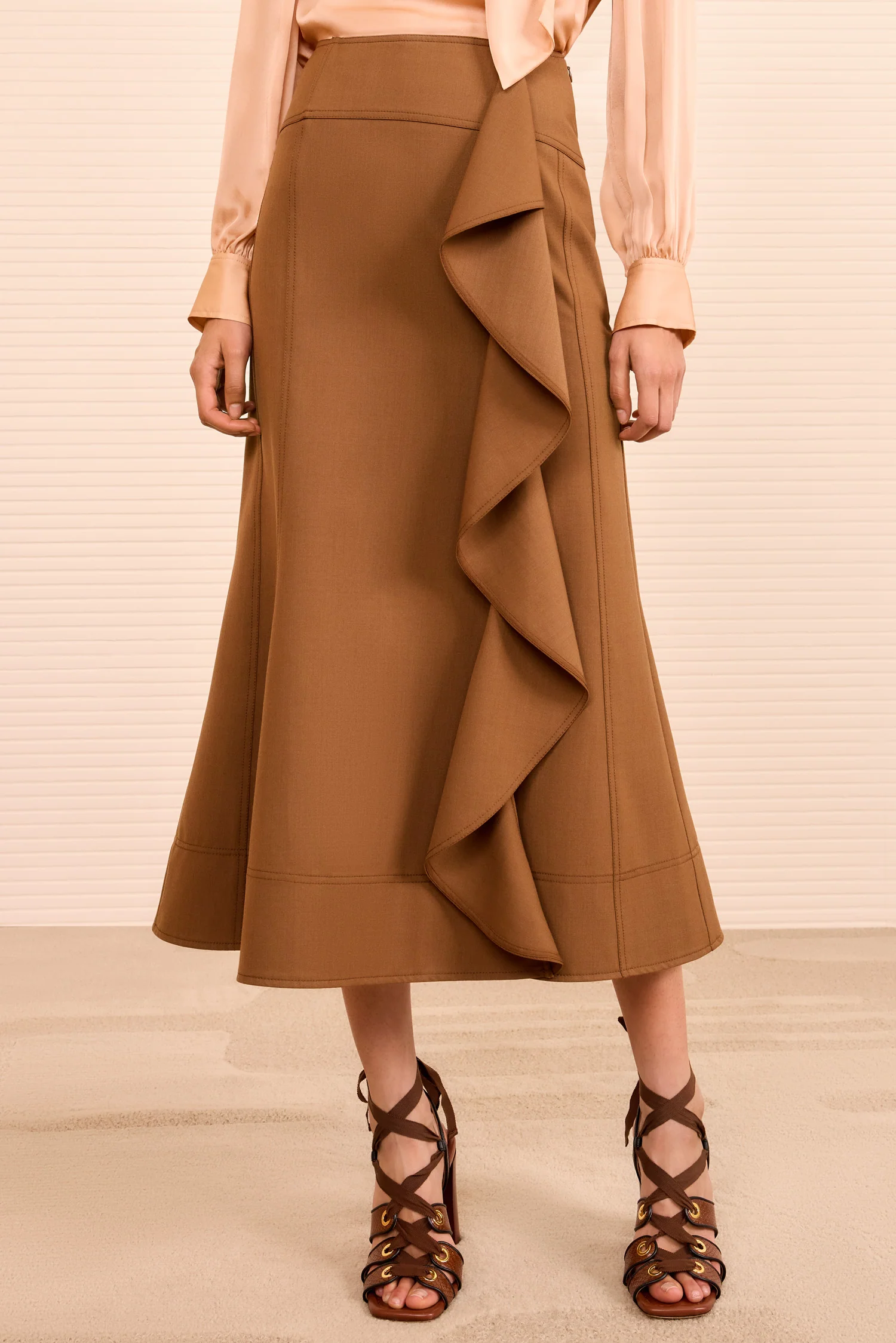 Ammonite Cascading Ruffle Skirt - Cinder - Image 2