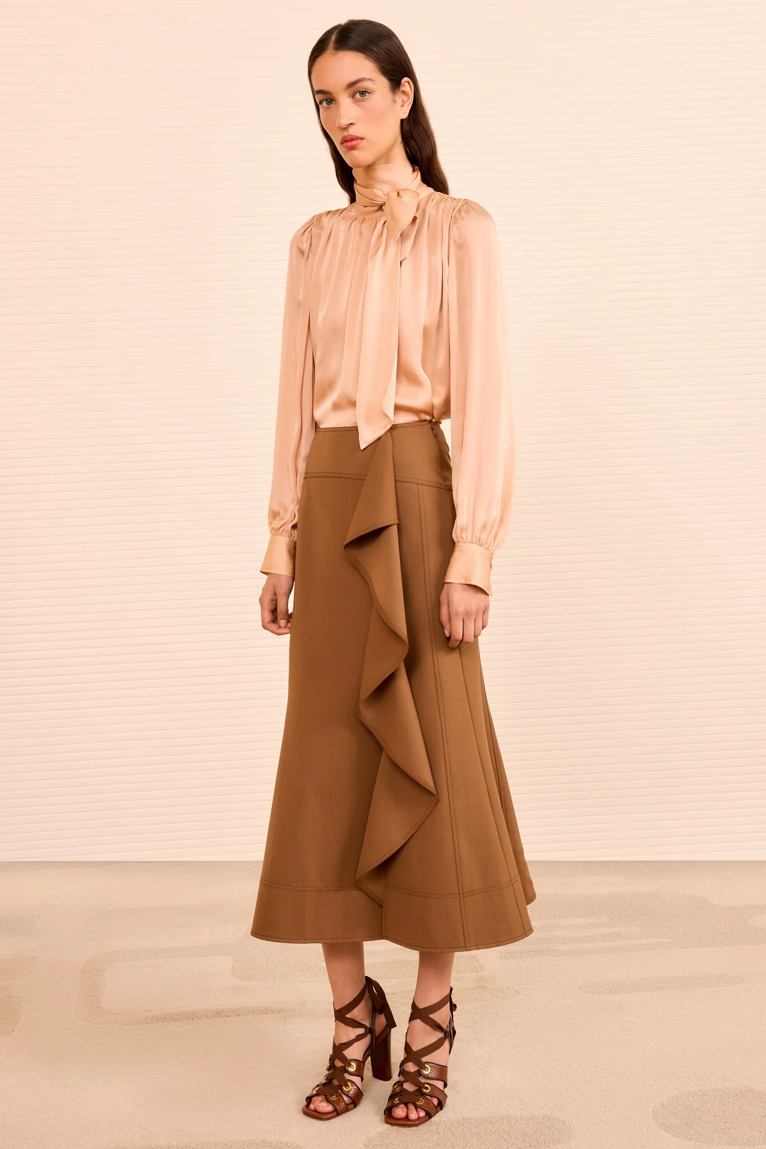 Ammonite Cascading Ruffle Skirt - Cinder - Image 3
