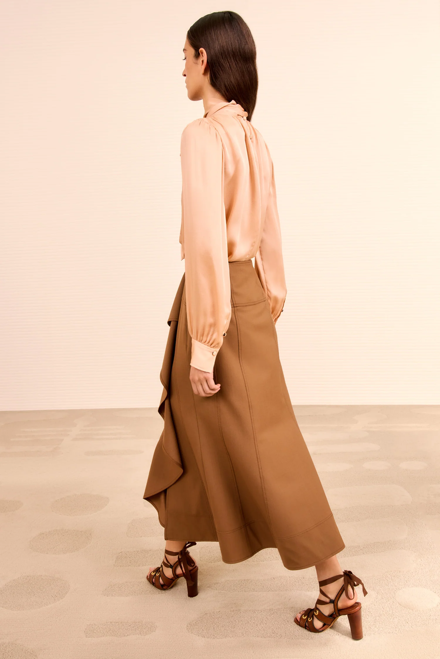 Ammonite Cascading Ruffle Skirt - Cinder - Image 5