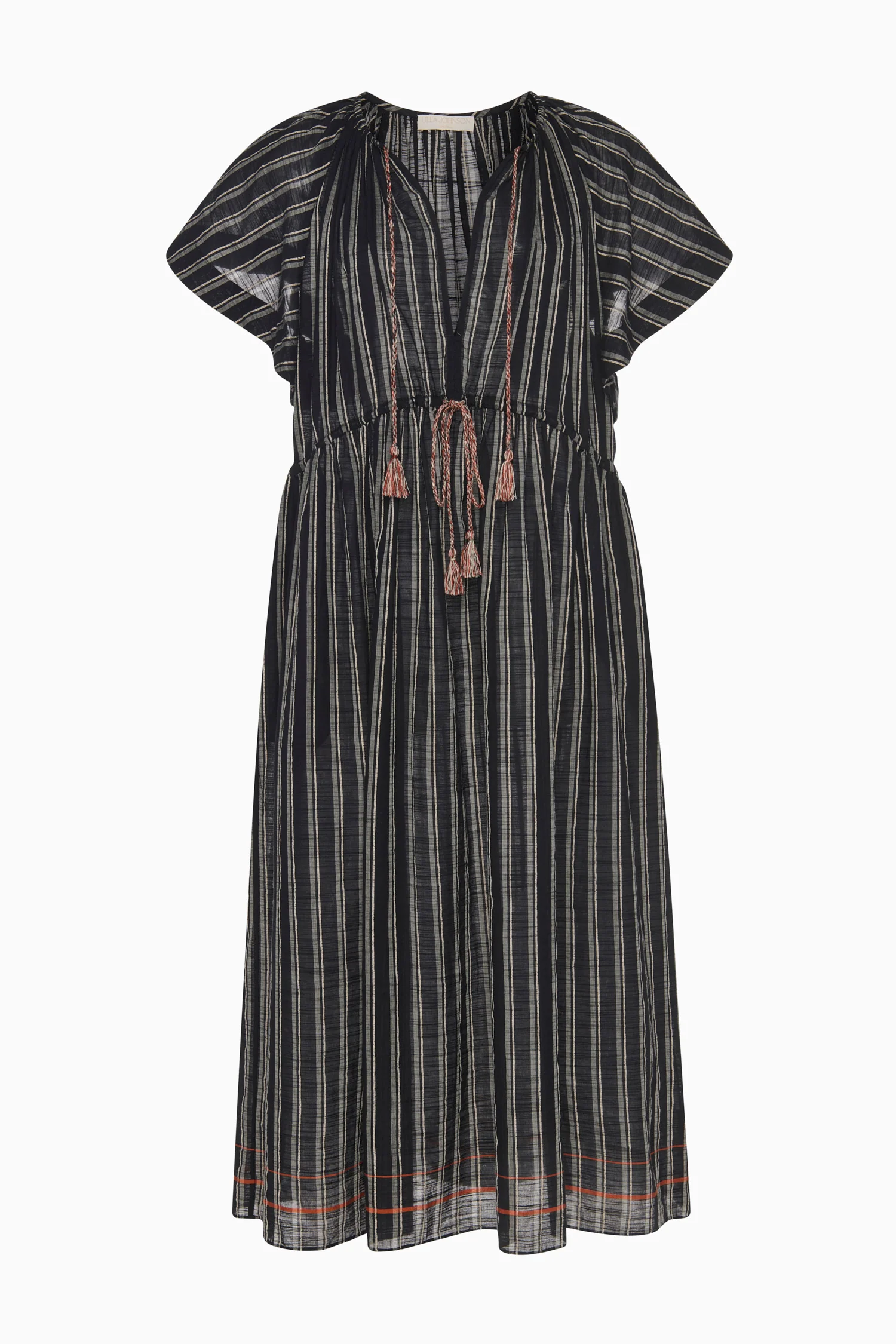 Ariane Striped Dress Coverup - Noir Stripe - Image 5