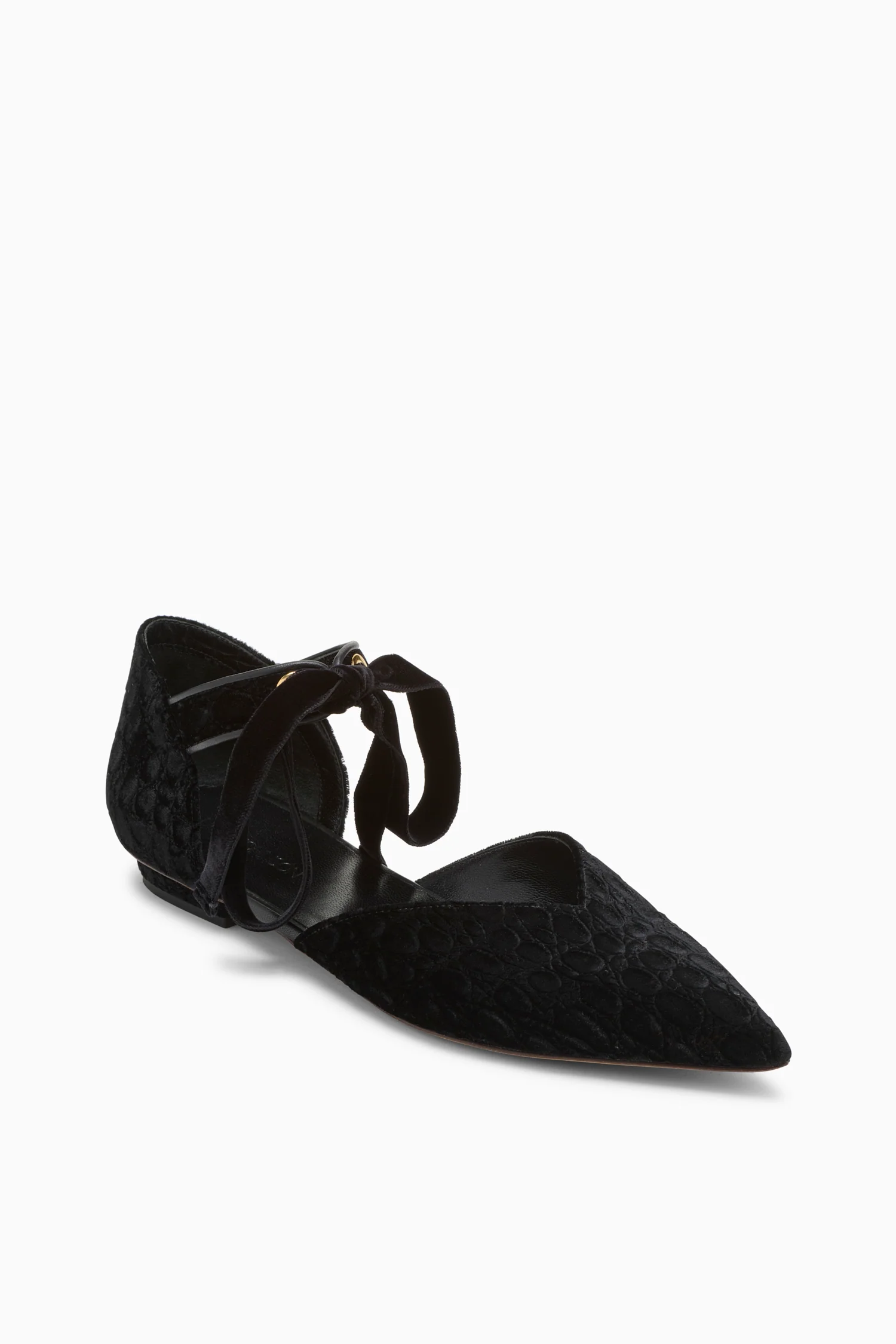 Corinna Eyelet Flat - Noir - Image 3