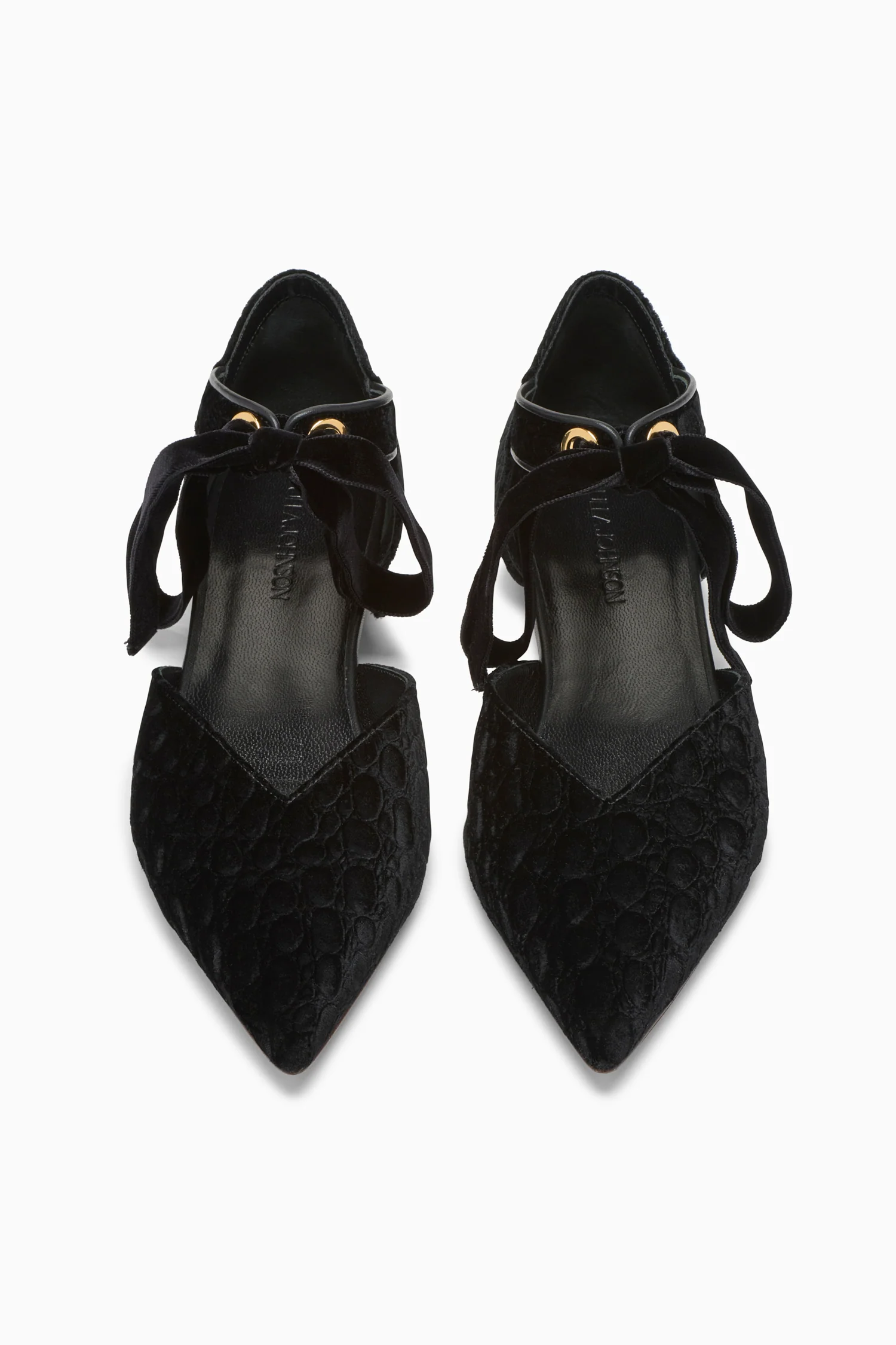 Corinna Eyelet Flat - Noir - Image 5