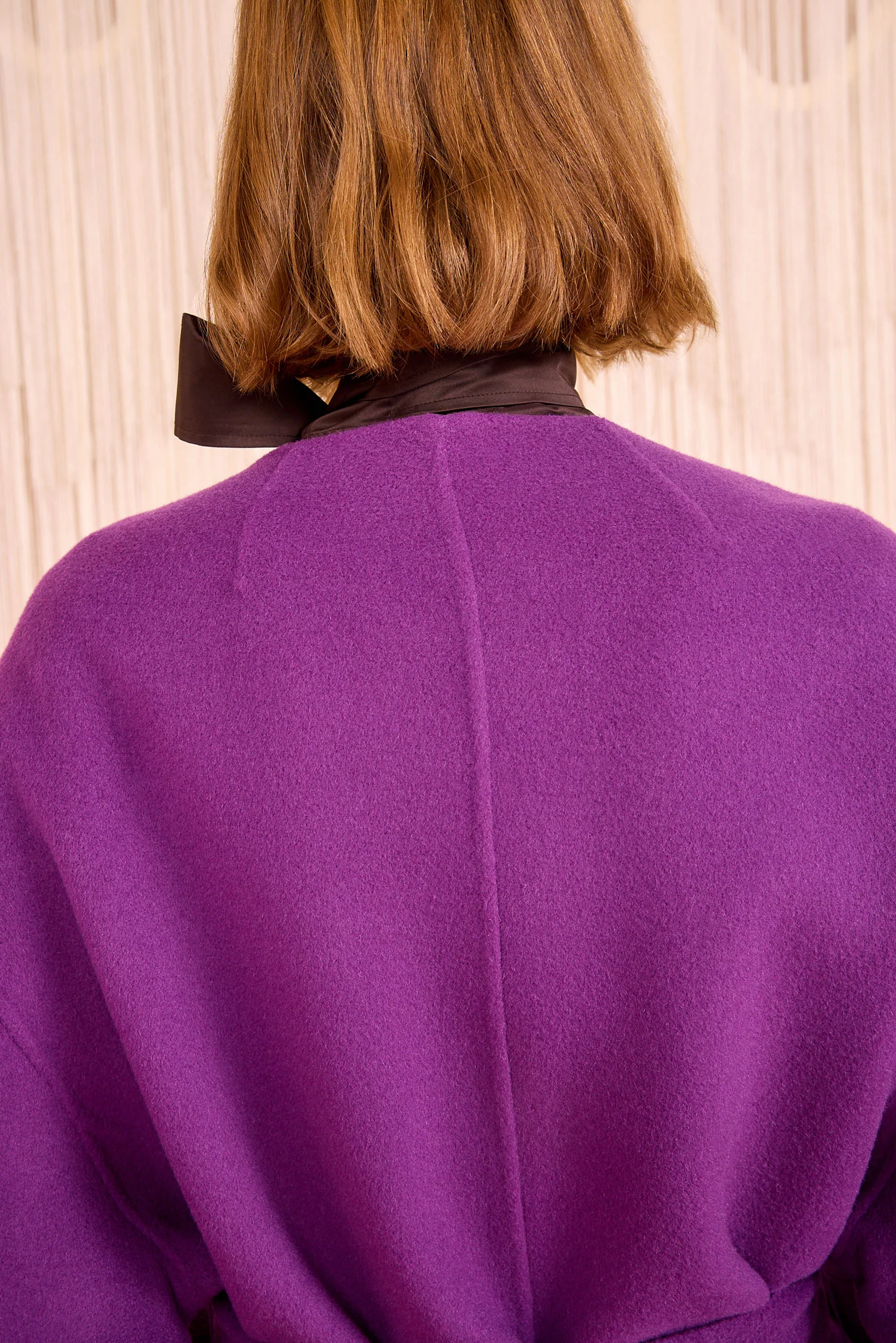 Fernanda Double Faced Wool Oversized Coat - Thistle - Image 6