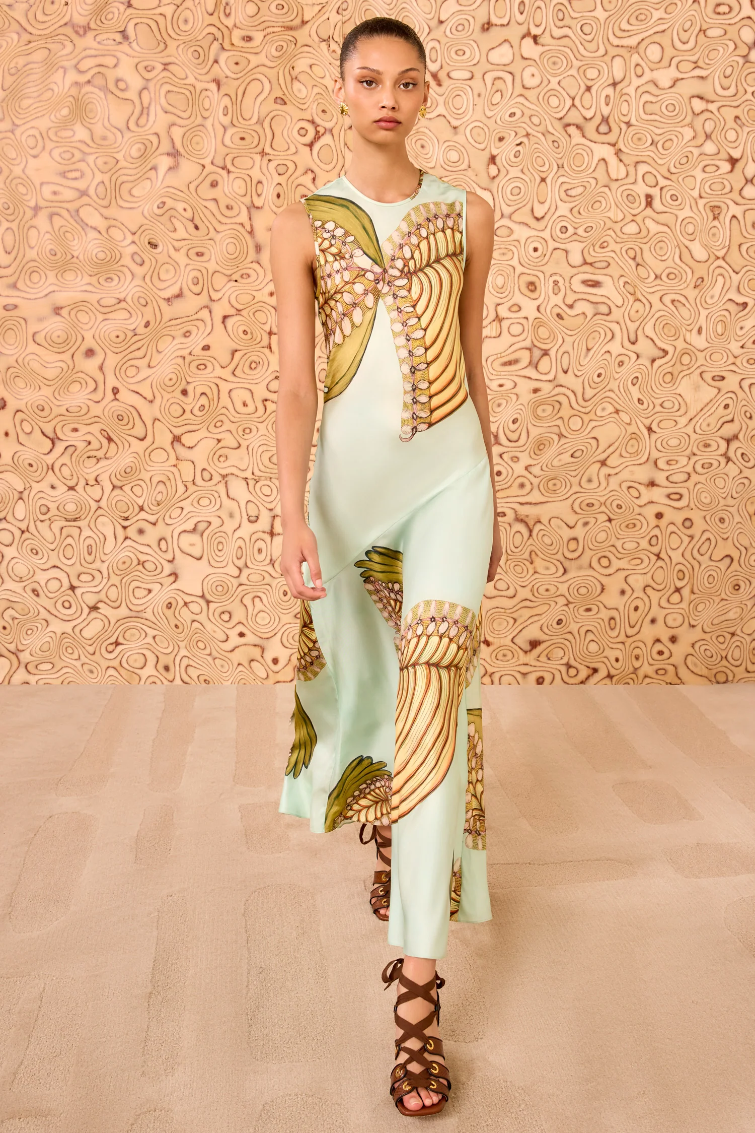 Gaea Midi Dress - Water Blossoms - Image 3