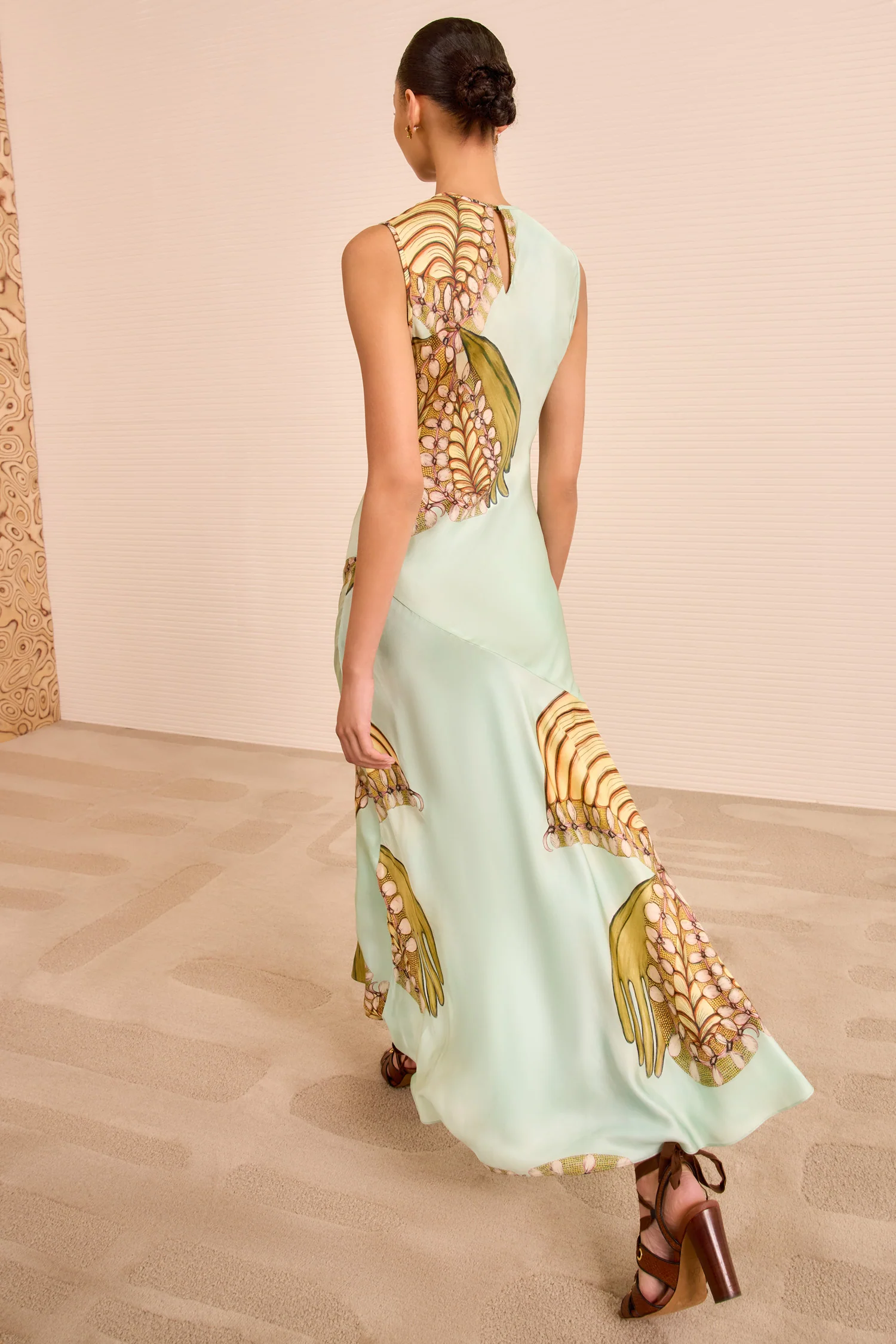 Gaea Midi Dress - Water Blossoms - Image 4
