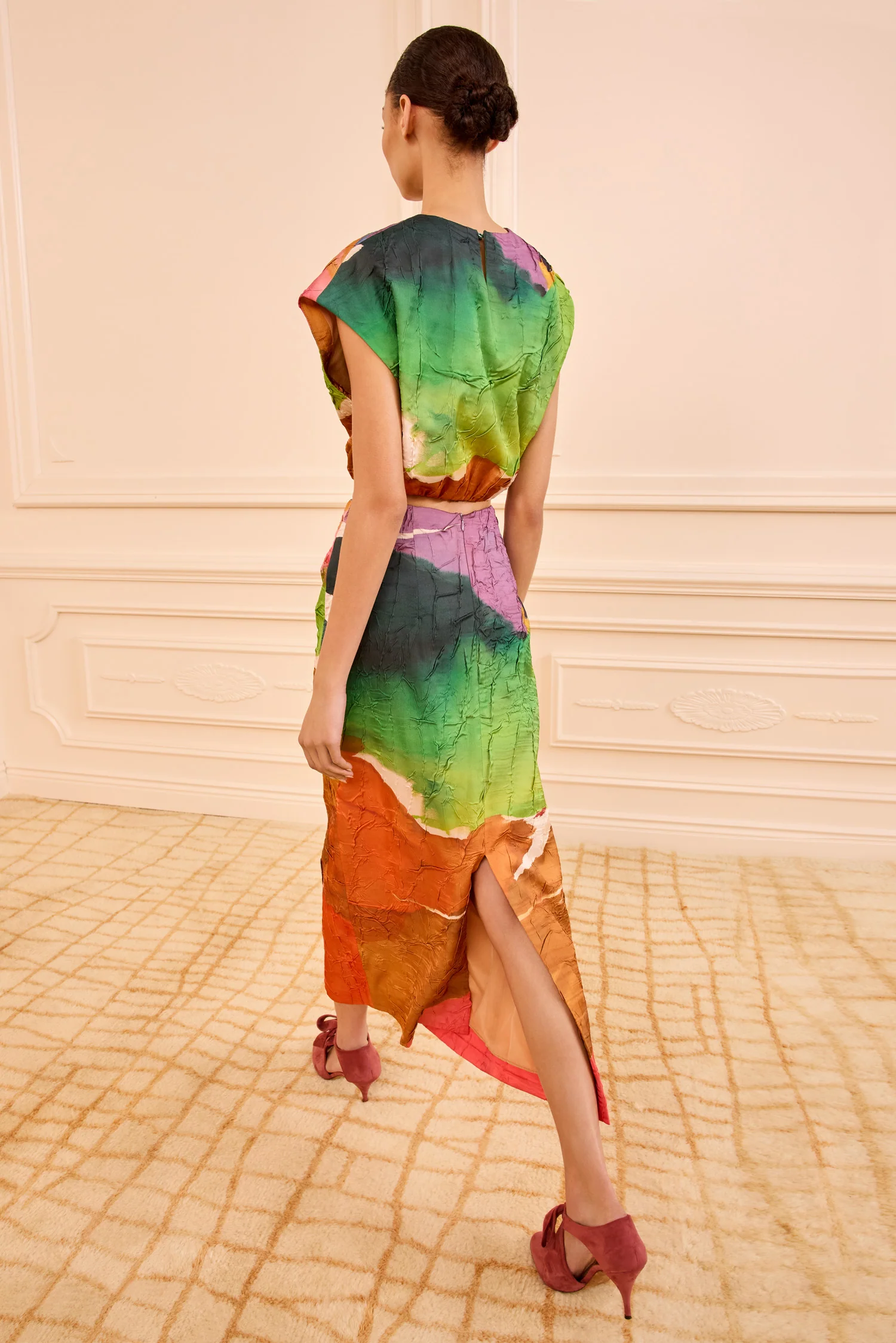 Gisella Satin Crop Top - Nature Abhors A Vacuum - Image 4