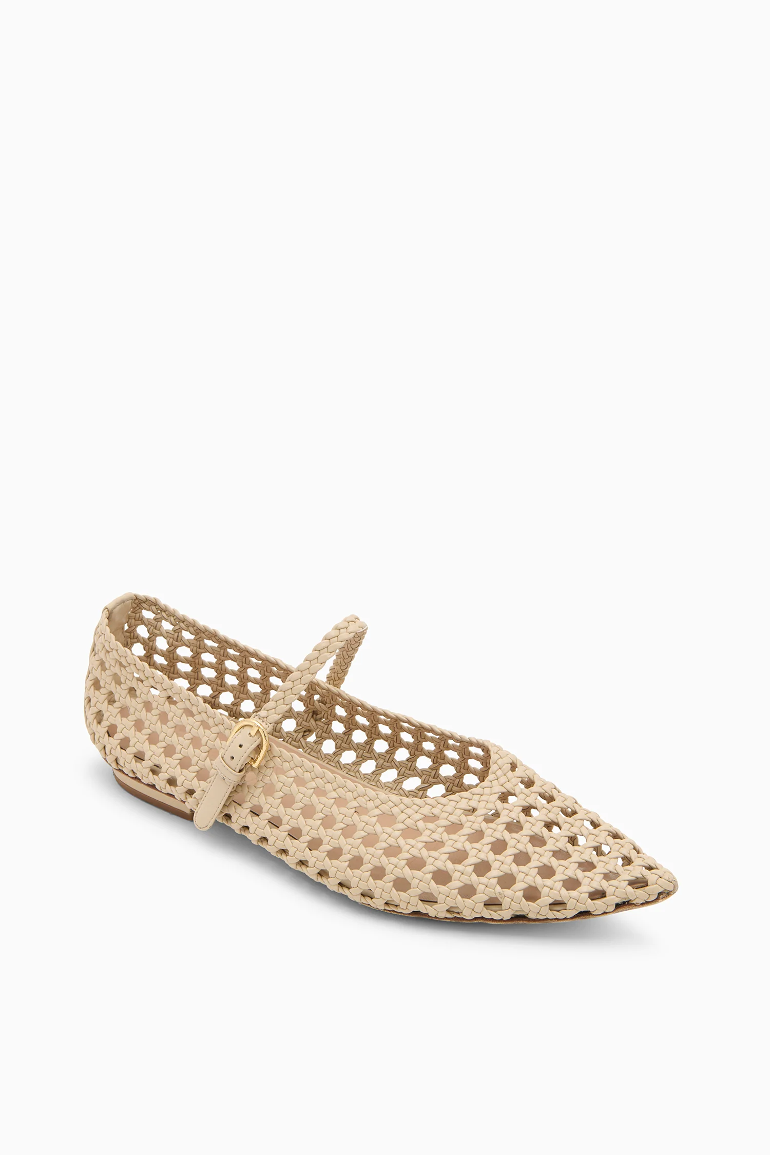 Gracie Pointy Toe Flat - Sand - Image 3