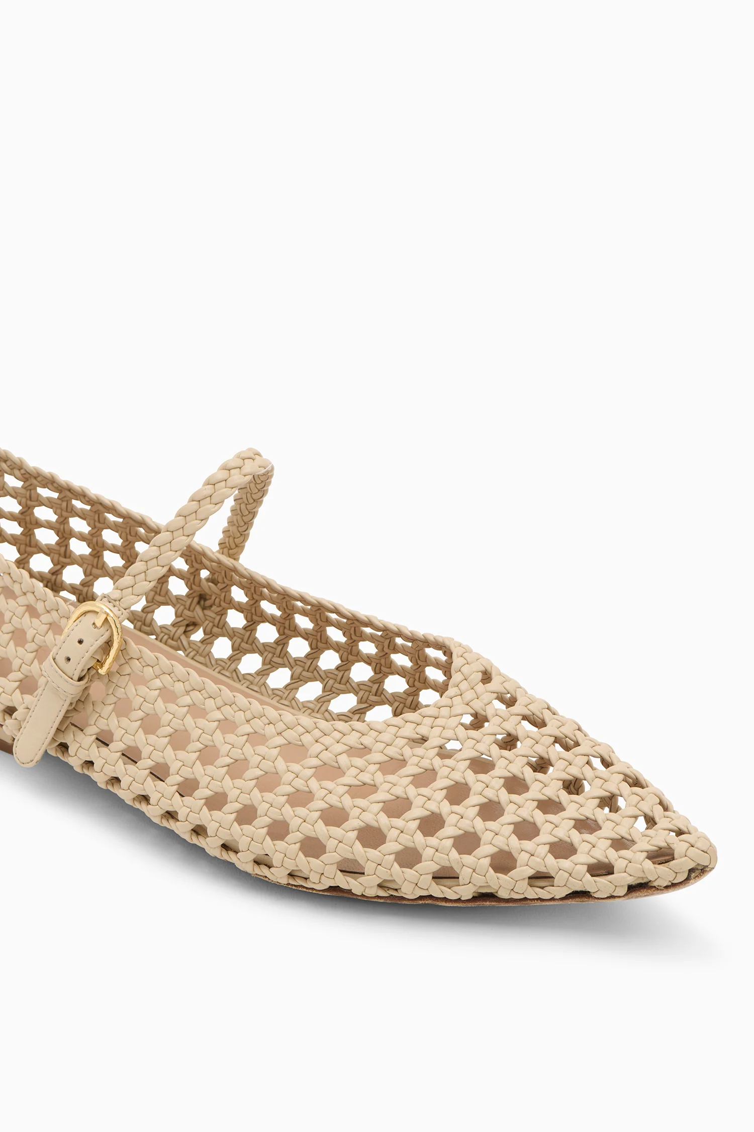 Gracie Pointy Toe Flat - Sand - Image 4