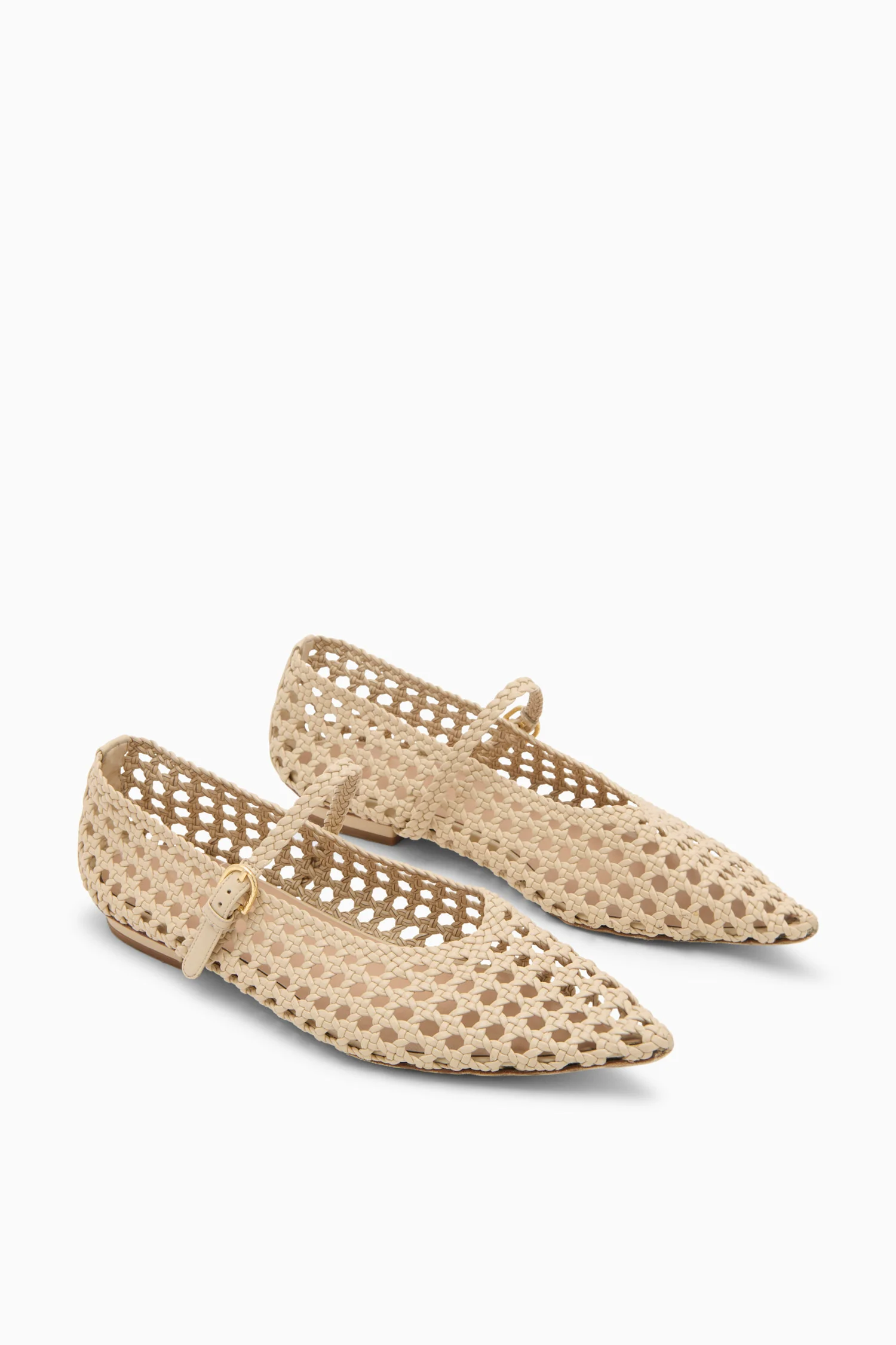 Gracie Pointy Toe Flat - Sand - Image 5