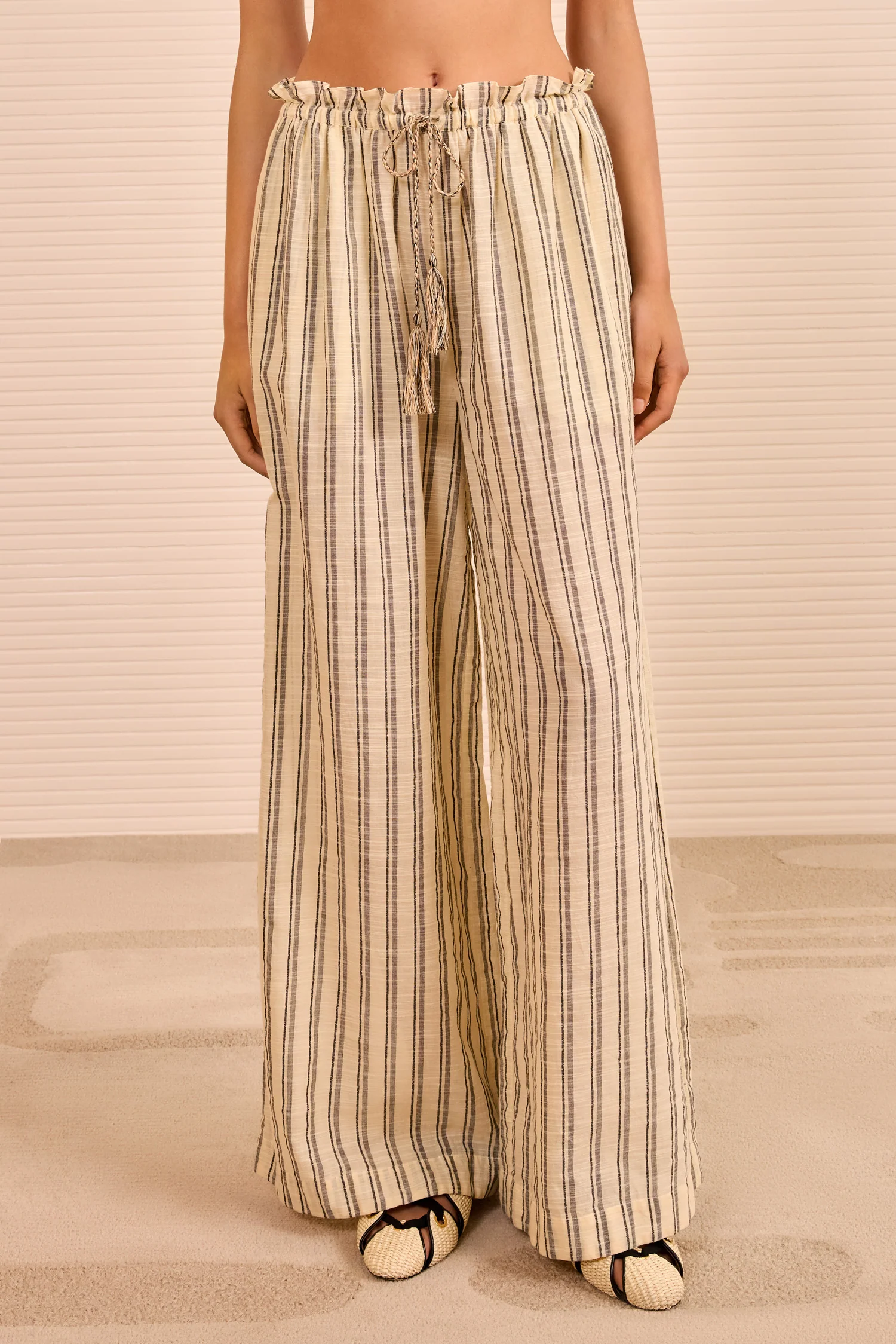 Josephine Striped Coverup Pant - Cowrie Stripe - Image 2