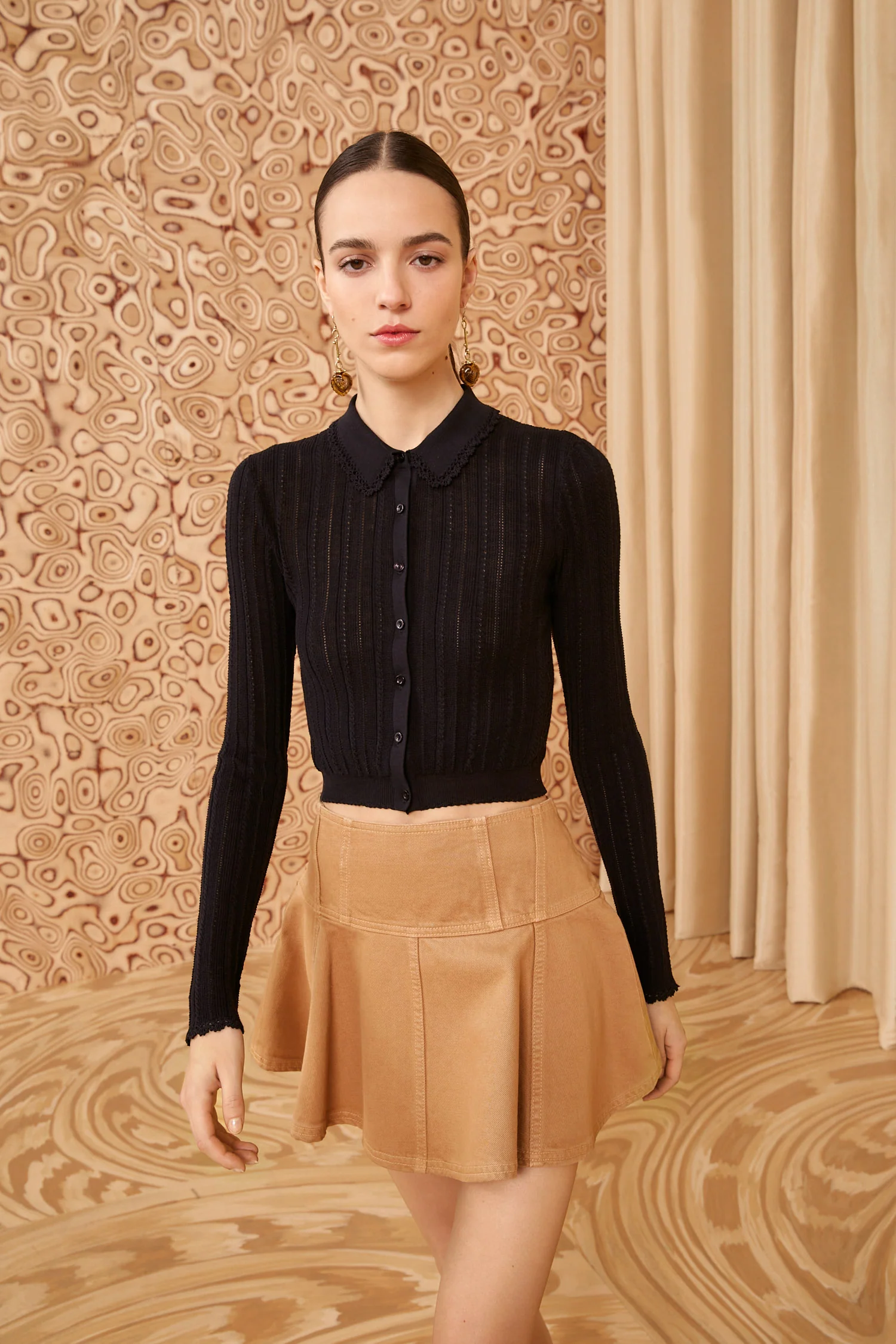 Lottie Knit Cardigan - Noir - Image 4