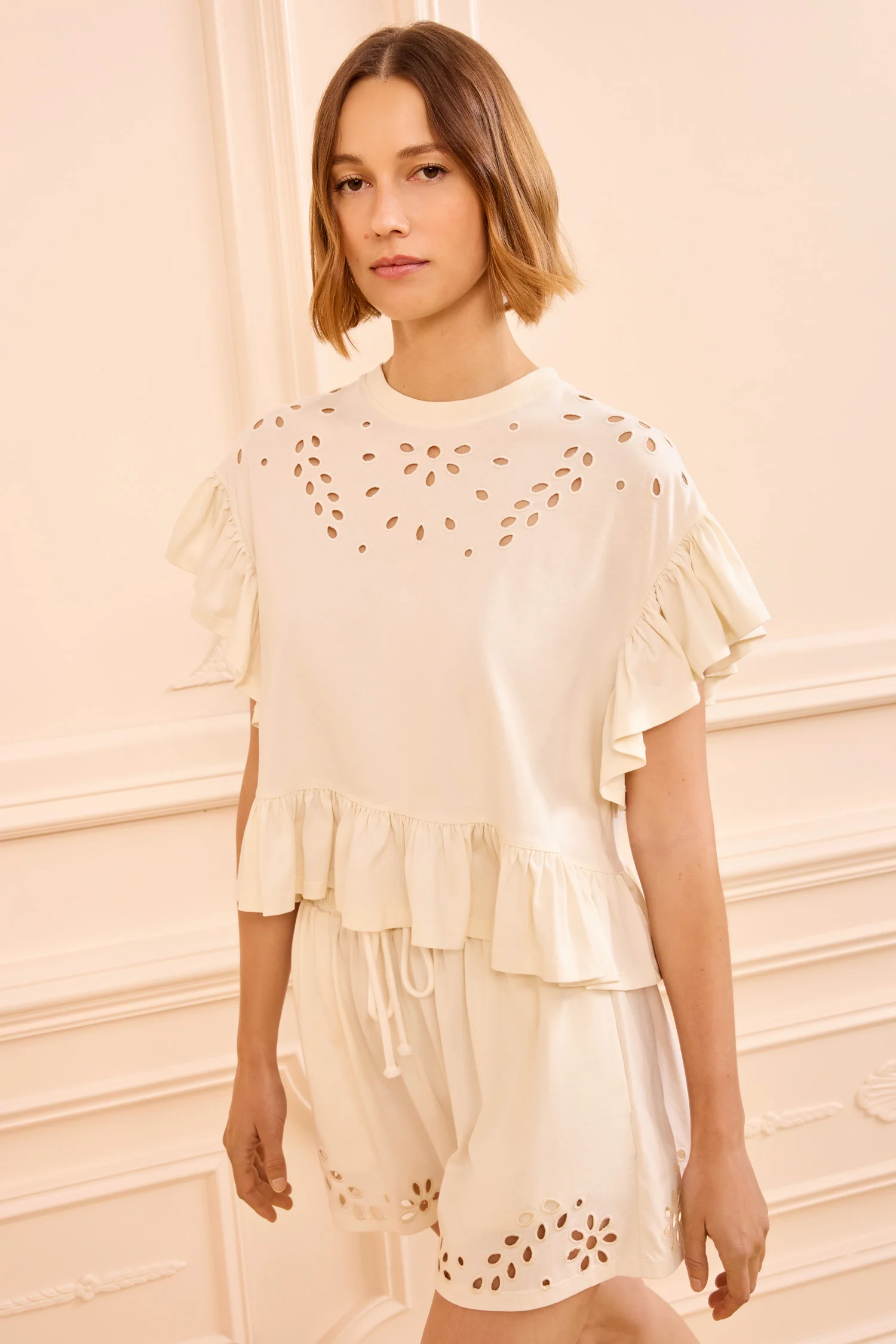 Mariana Top with Peplum - Cowrie