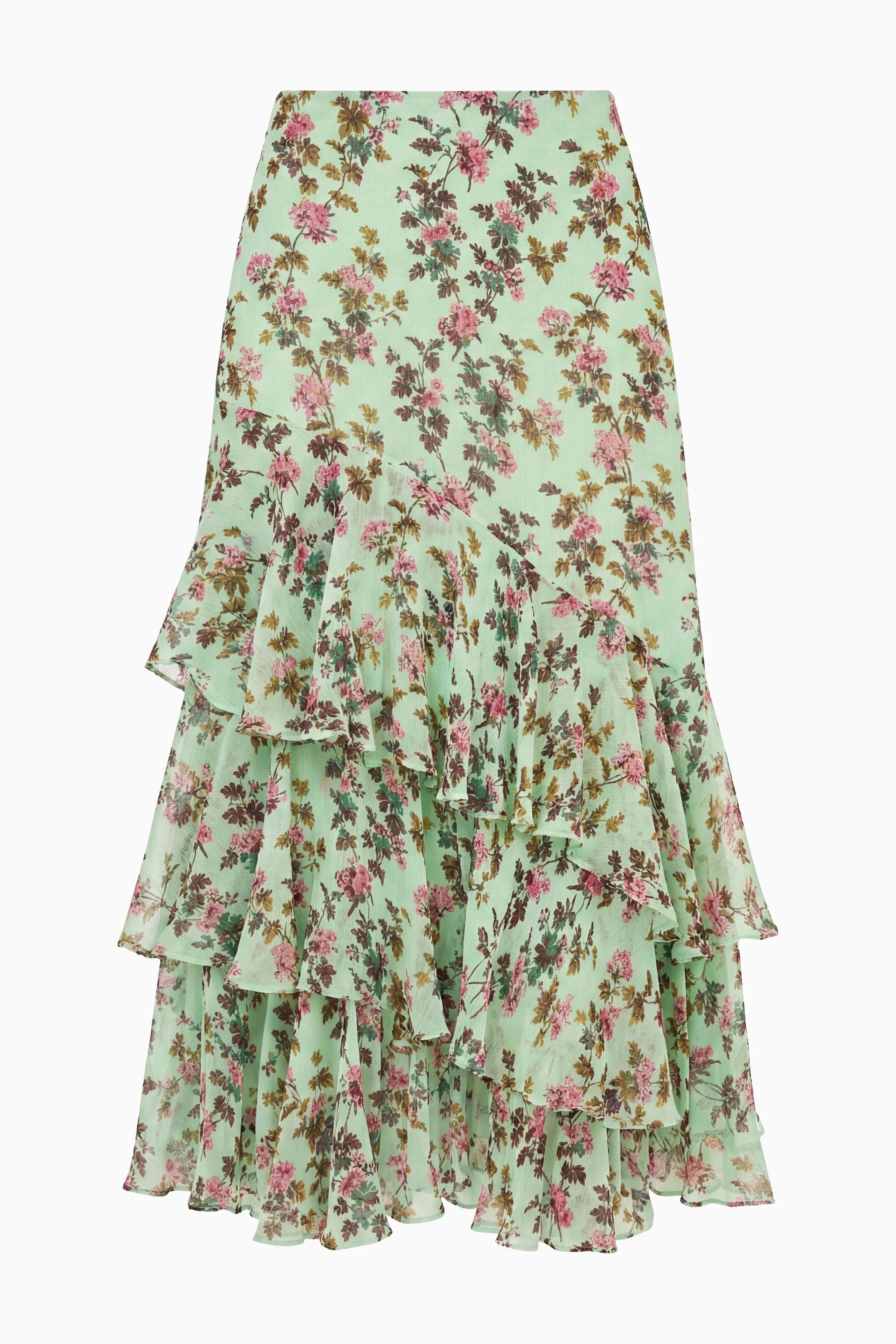 Meadow Silk Midi Skirt - Opaline - Image 6