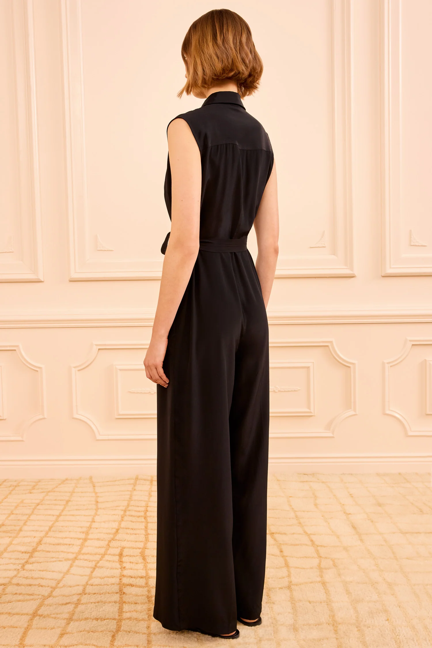 Meera Silk Jumpsuit - Noir - Image 4