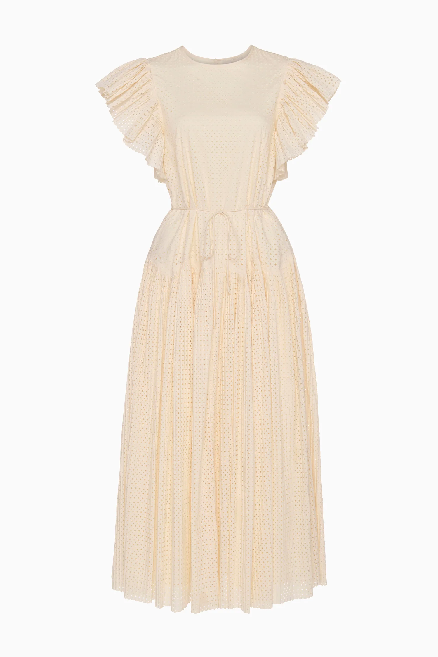 Sylvaine Flutter Sleeve Midi Dress - Cowrie - Image 5