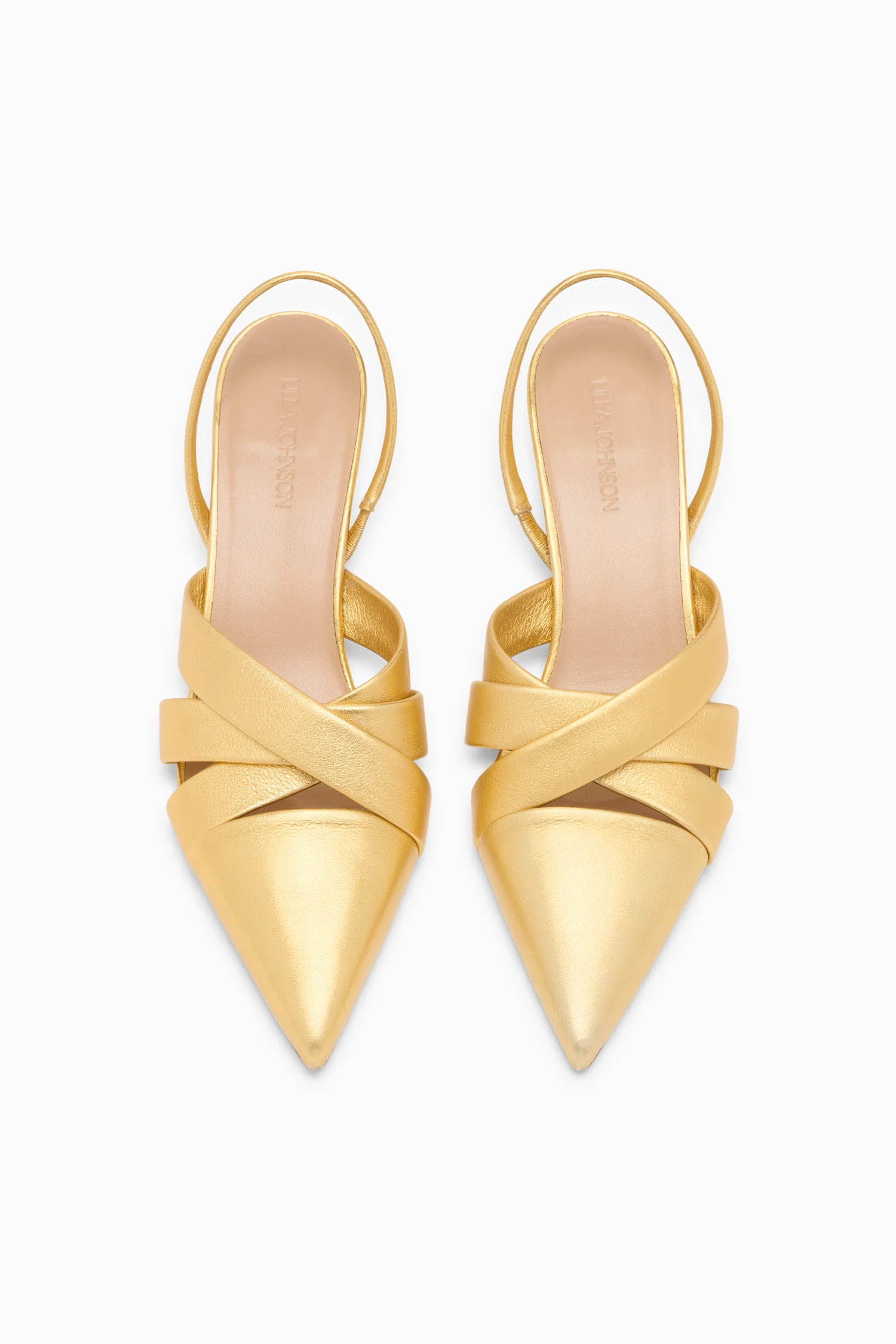 Tahlia Woven Kitten Heel - Gold - Image 4