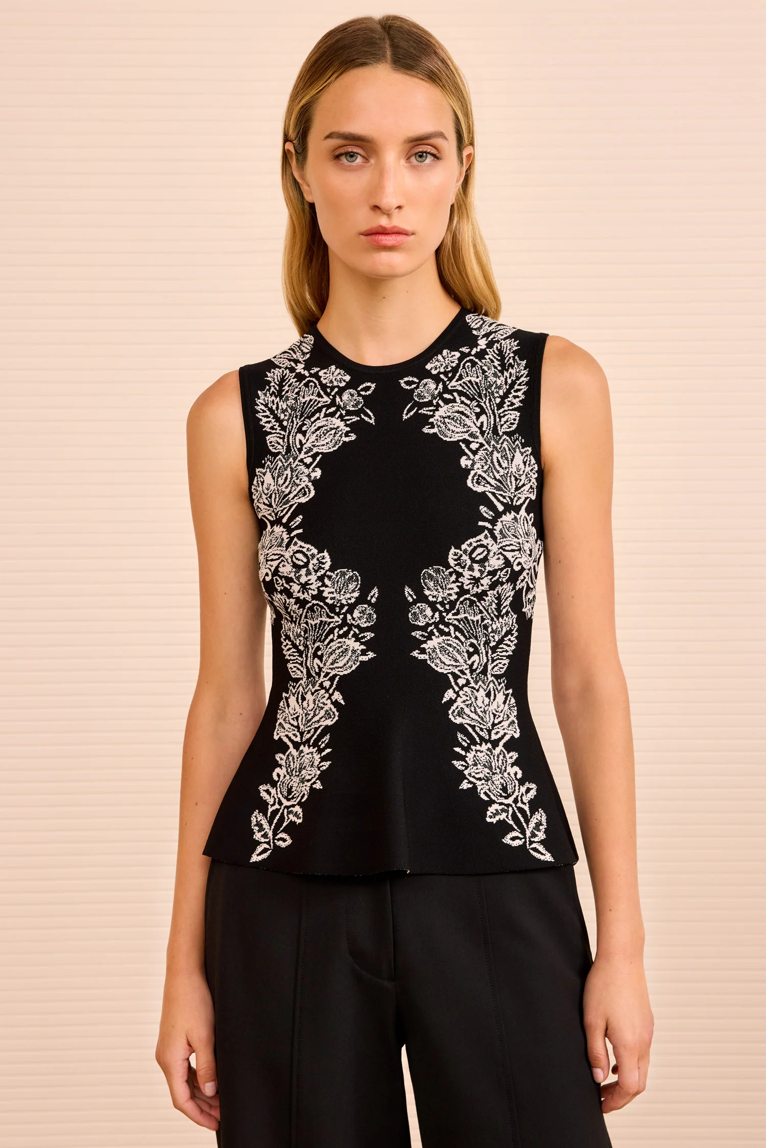Vanna Jacquard Tank - Noir