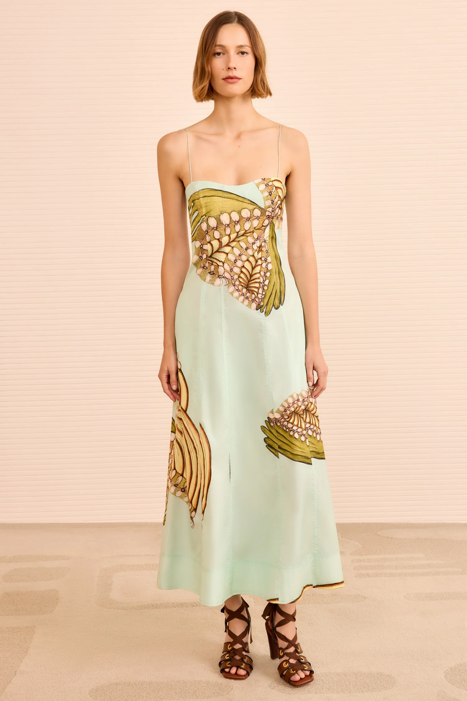 Vesela Cami Midi Dress - Water Blossoms - Image 3