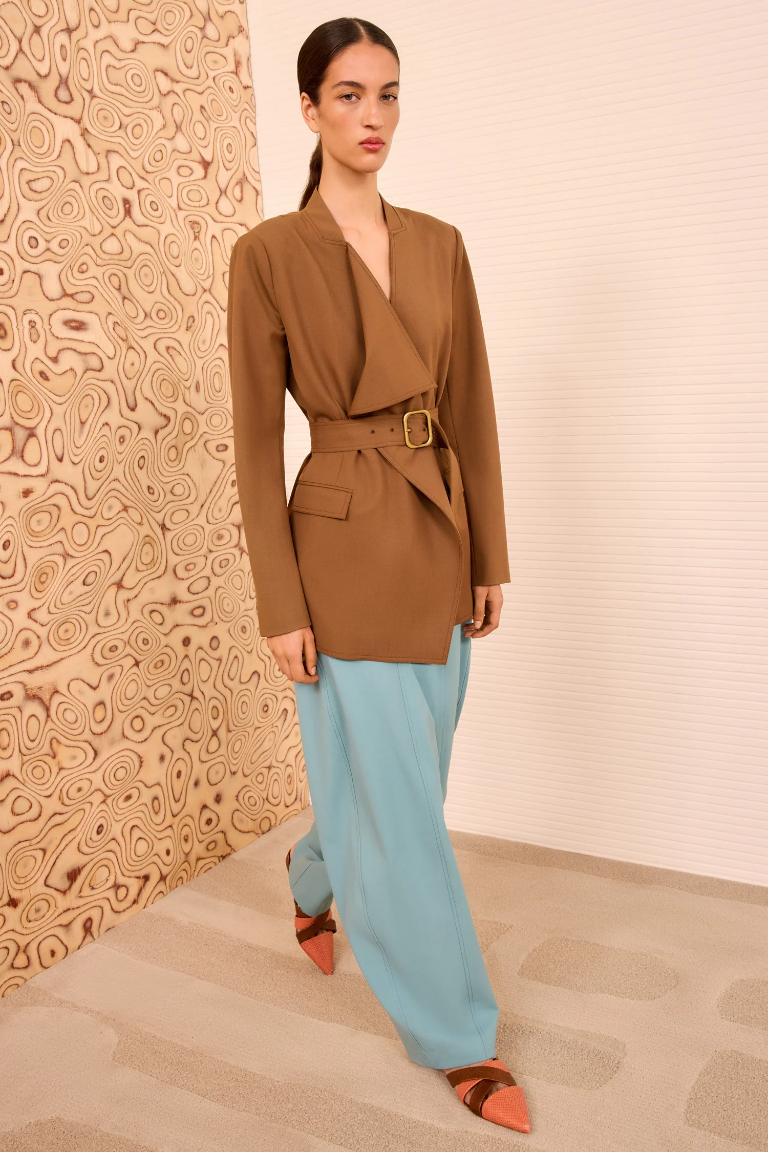 Zehra Draped Jacket - Cinder