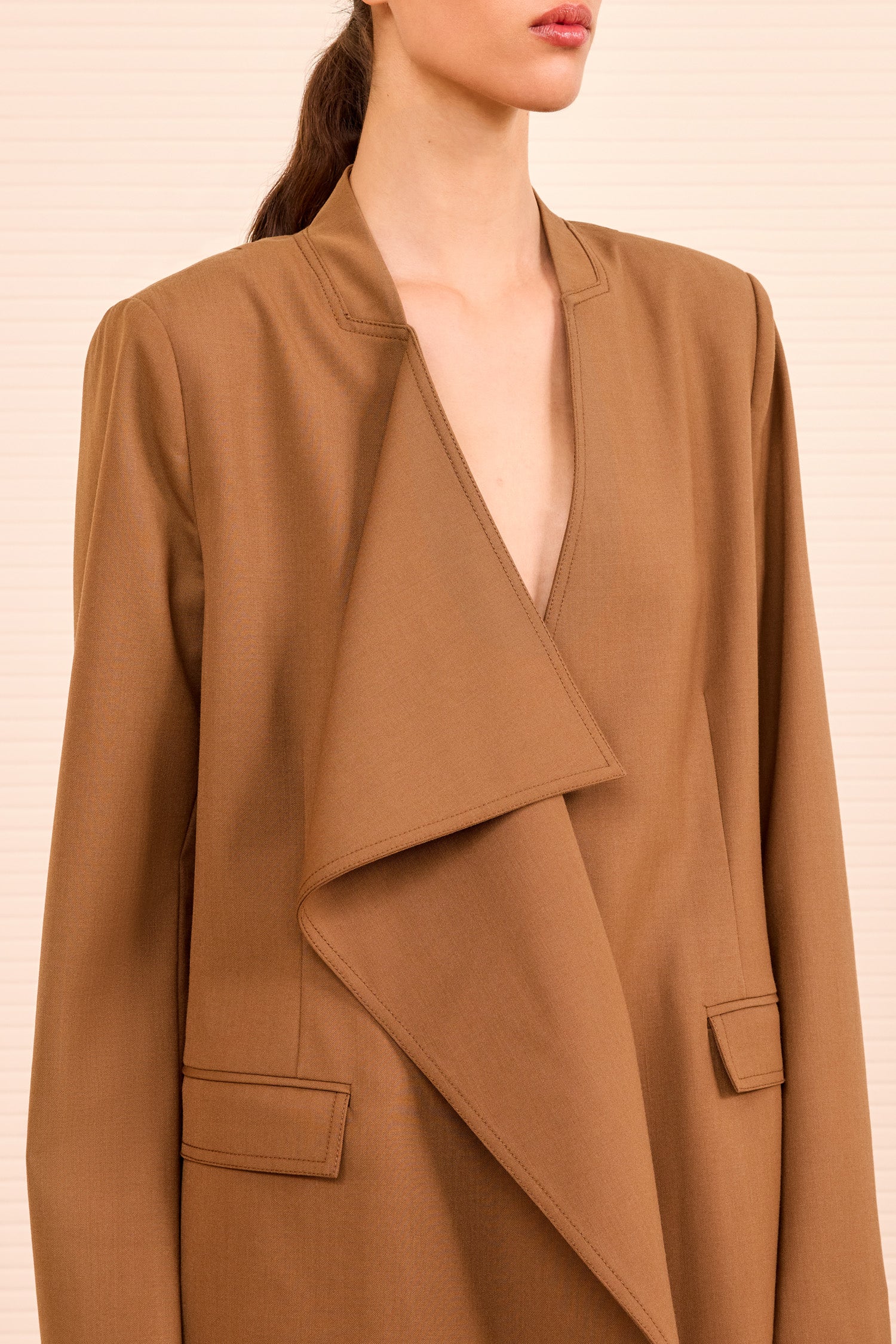Zehra Draped Jacket - Cinder - Image 2