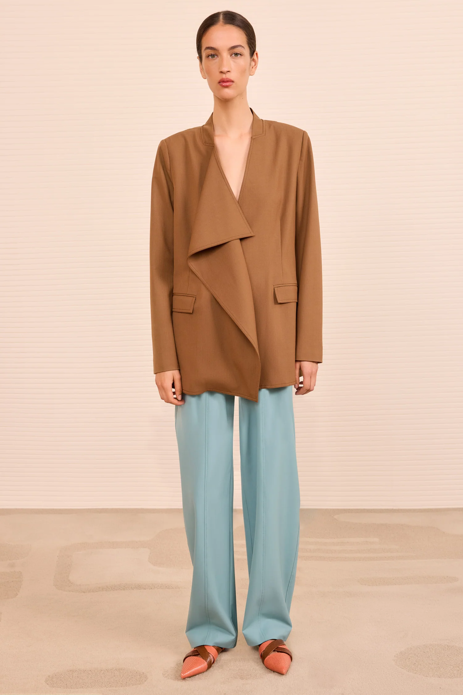 Zehra Draped Jacket - Cinder - Image 4