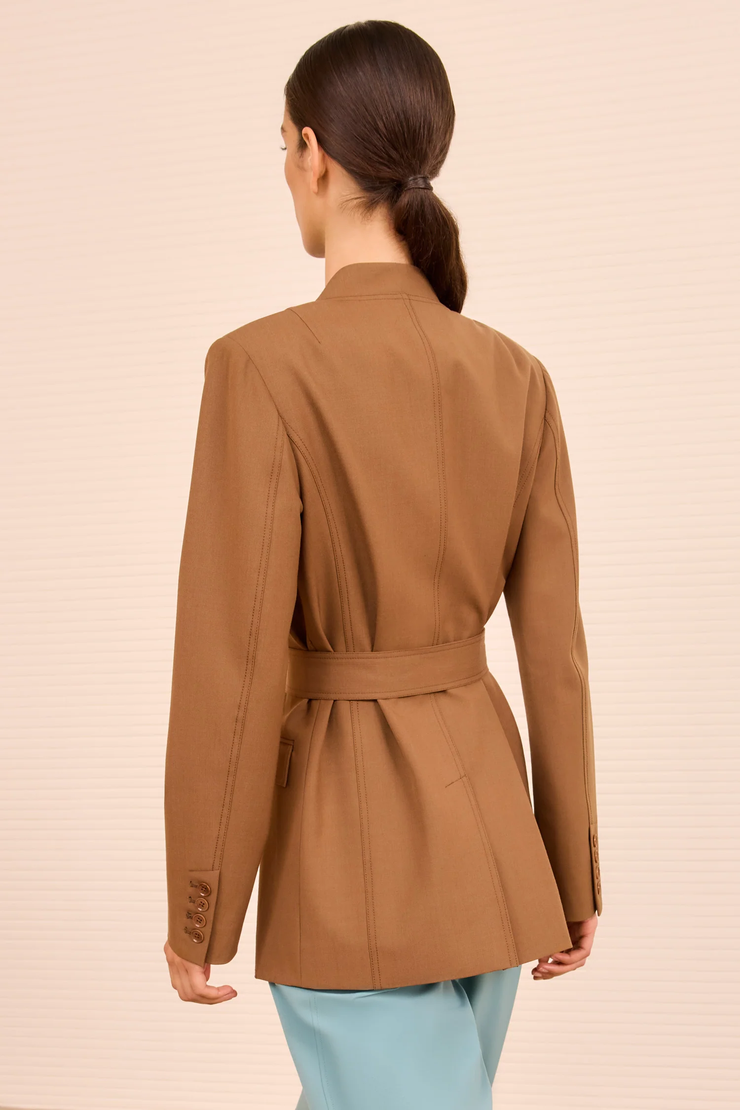 Zehra Draped Jacket - Cinder - Image 5